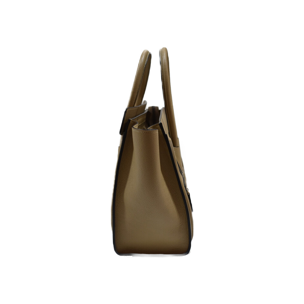CELINE Luggage Shopper Beige Tan Leather Handbag Bag - Picture 4 of 7